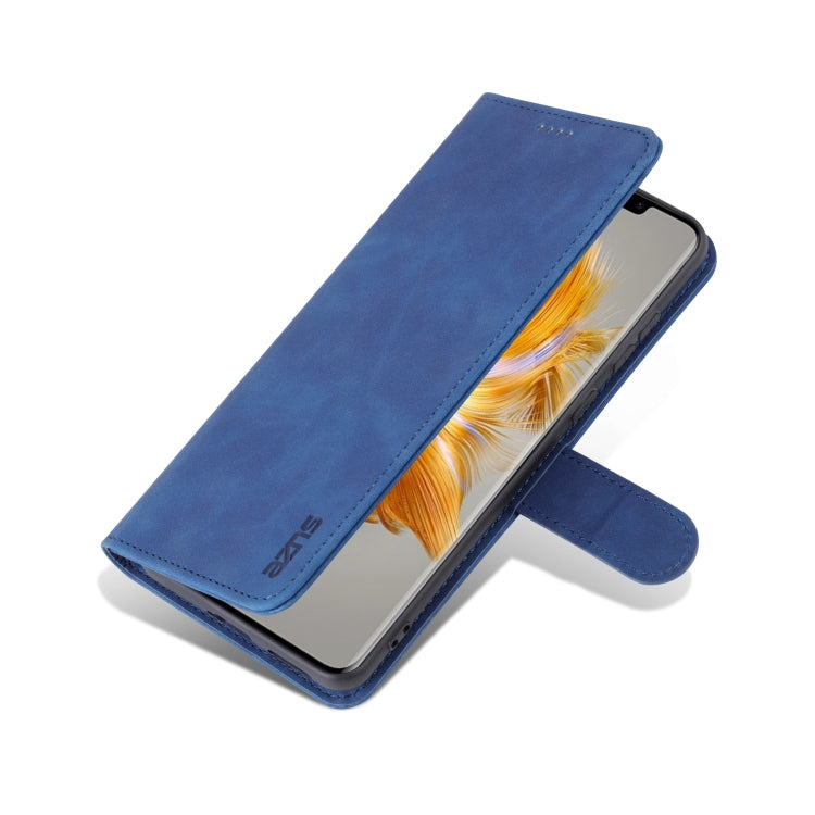 For Huawei Mate 50 Pro AZNS Skin Feel Calf Texture Flip Leather Phone Case(Blue) by AZNS