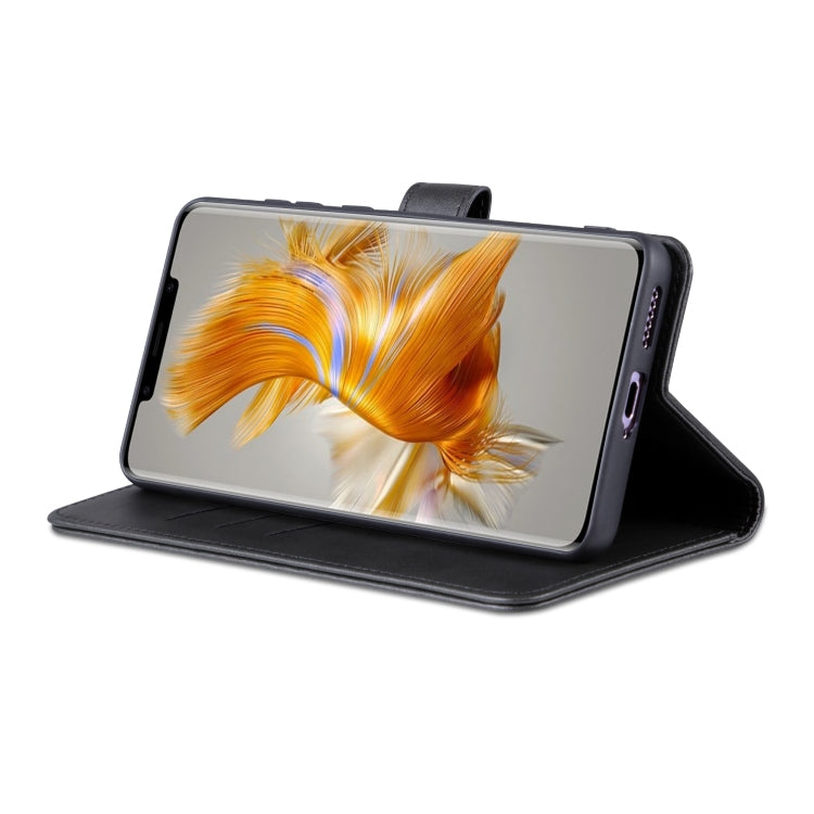 For Huawei Mate 50 Pro AZNS Skin Feel Calf Texture Flip Leather Phone Case(Black) by AZNS