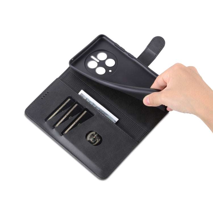 For Huawei Mate 50 Pro AZNS Skin Feel Calf Texture Flip Leather Phone Case(Black) by AZNS