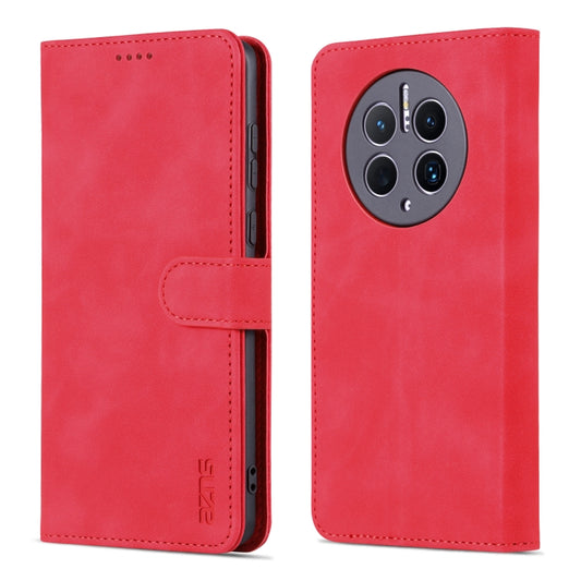 For Huawei Mate 50 Pro AZNS Skin Feel Calf Texture Flip Leather Phone Case(Red) by AZNS