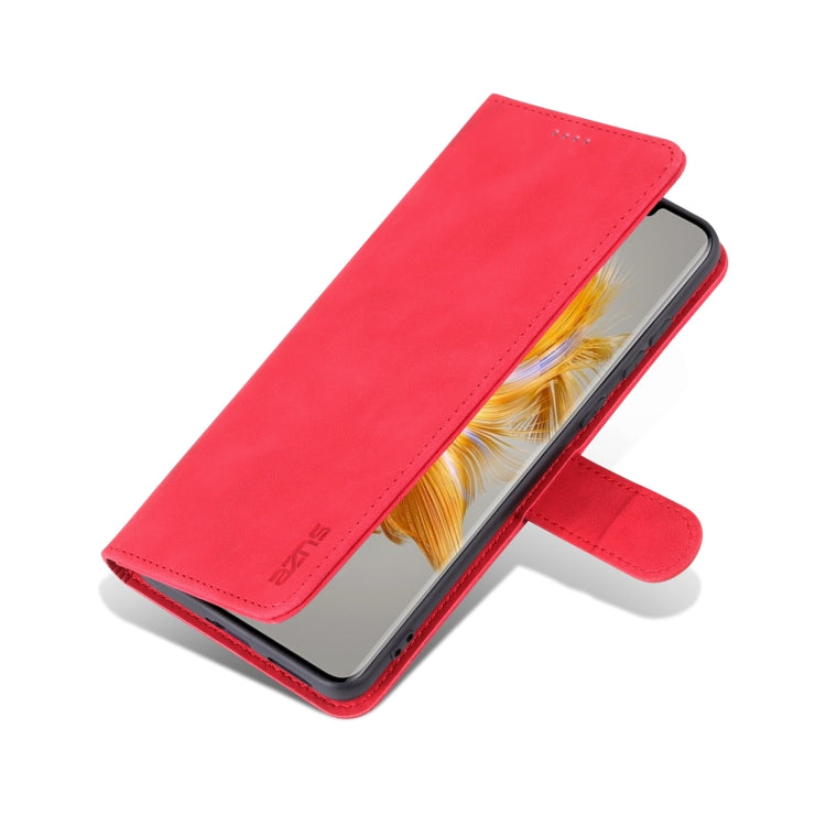 For Huawei Mate 50 Pro AZNS Skin Feel Calf Texture Flip Leather Phone Case(Red) by AZNS