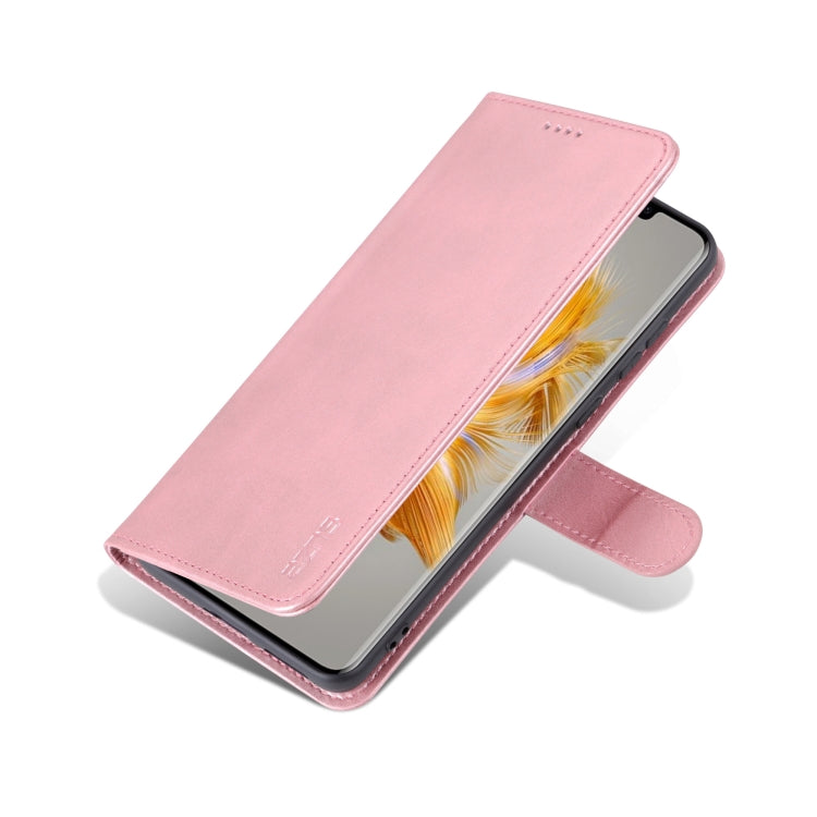For Huawei Mate 50 Pro AZNS Skin Feel Calf Texture Flip Leather Phone Case(Rose Gold) by AZNS