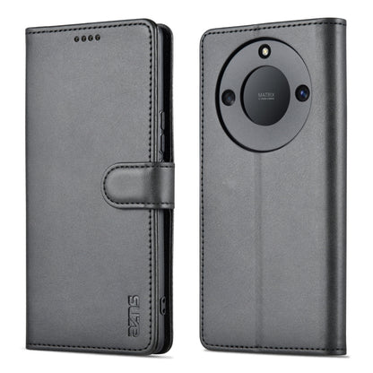 For Honor X40 AZNS Skin Feel Calf Texture Flip Leather Phone Case(Black) by AZNS