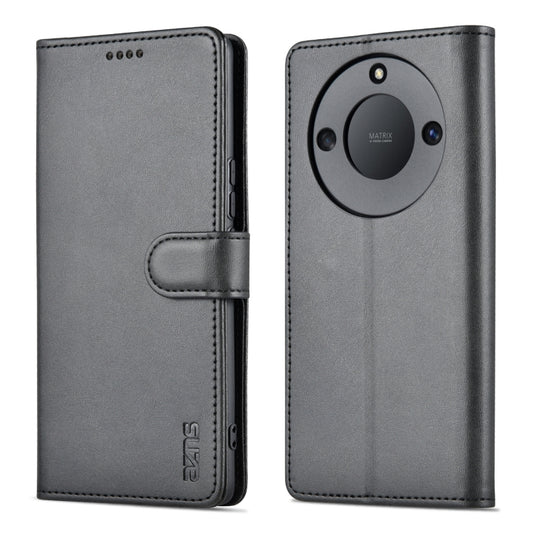 For Honor X40 AZNS Skin Feel Calf Texture Flip Leather Phone Case(Black) by AZNS