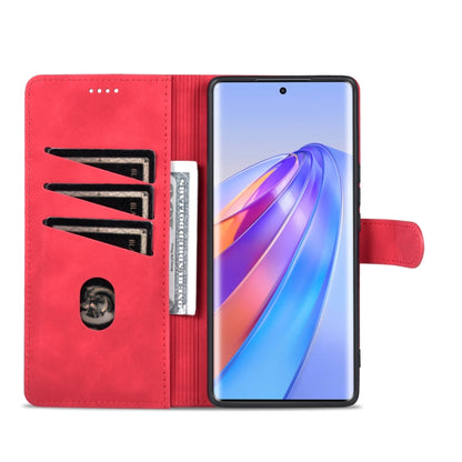 For Honor X40 AZNS Skin Feel Calf Texture Flip Leather Phone Case(Red) by AZNS