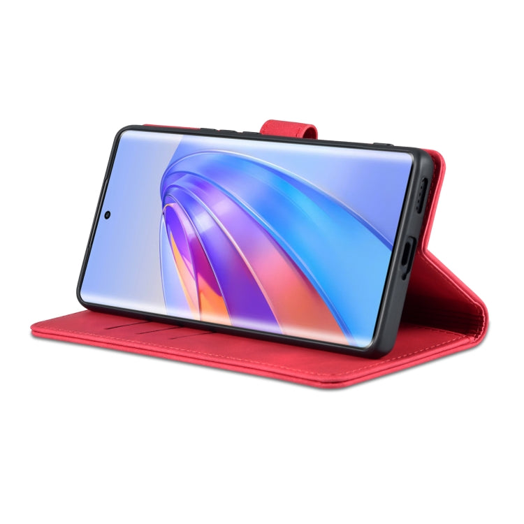 For Honor X40 AZNS Skin Feel Calf Texture Flip Leather Phone Case(Red) by AZNS