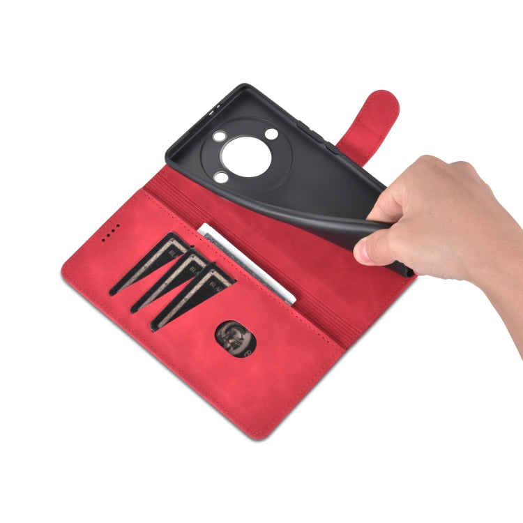 For Honor X40 AZNS Skin Feel Calf Texture Flip Leather Phone Case(Red) by AZNS