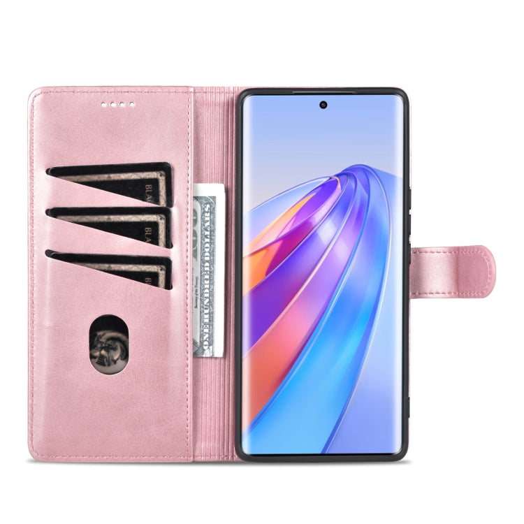 For Honor X40 AZNS Skin Feel Calf Texture Flip Leather Phone Case(Rose Gold) by AZNS