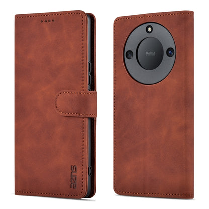 For Honor X40 AZNS Skin Feel Calf Texture Flip Leather Phone Case(Brown) by AZNS