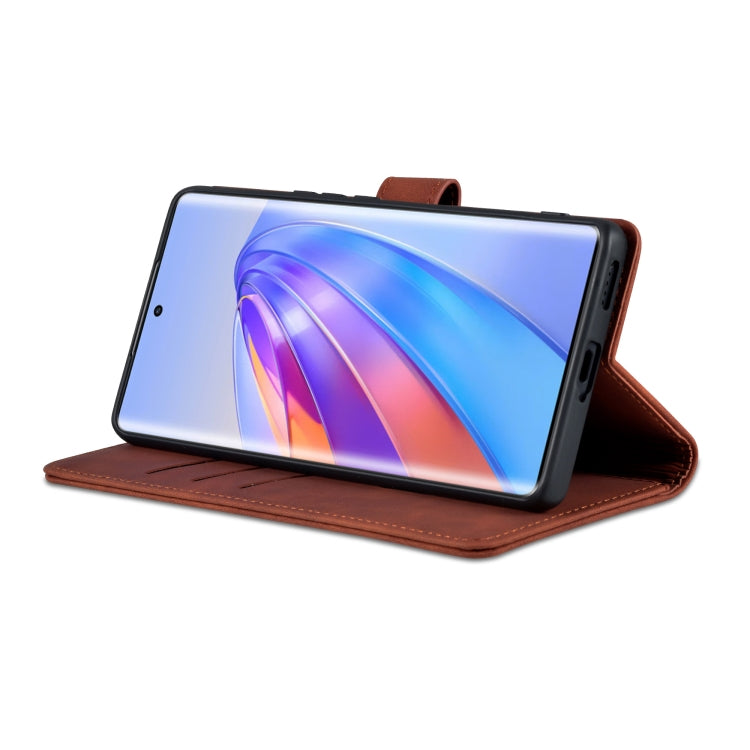 For Honor X40 AZNS Skin Feel Calf Texture Flip Leather Phone Case(Brown) by AZNS