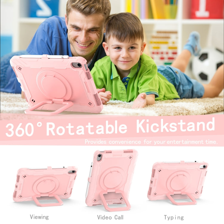 For iPad 2025 / 2022 Silicone + PC Bracelet Holder Tablet Case(Rose Gold) by bashfashion