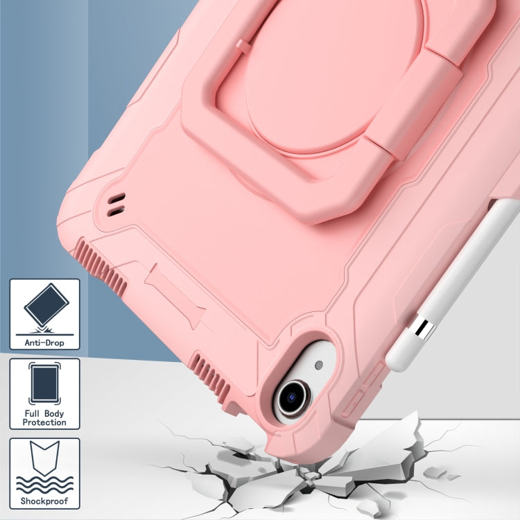 For iPad 2025 / 2022 Silicone + PC Bracelet Holder Tablet Case(Rose Gold) by bashfashion
