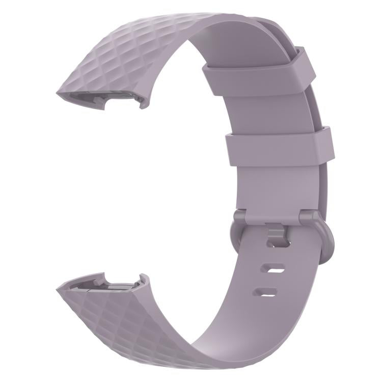 xDfind 18mm Silver Color Buckle TPU Wrist Strap Watch Band for Fitbit Charge 4 / Charge 4 SE / Charge 3 / Charge 3 SE, Size: S(Light Purple) by xDfind