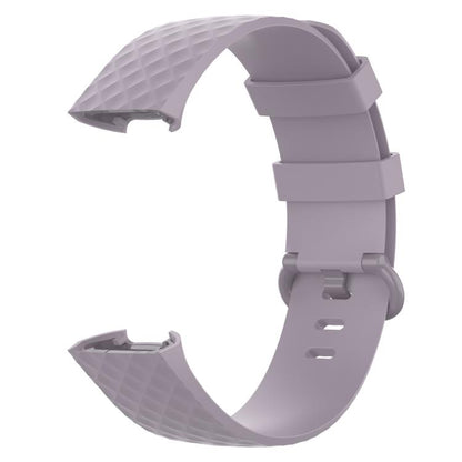 xDfind 18mm Silver Color Buckle TPU Wrist Strap Watch Band for Fitbit Charge 4 / Charge 4 SE / Charge 3 / Charge 3 SE, Size: S(Light Purple) by xDfind