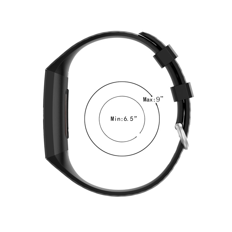 18mm Silver Color Buckle TPU Wrist Strap Watch Band for Fitbit Charge 4 / Charge 3 / Charge 3 SE, Size: L(Red) by bashfashion