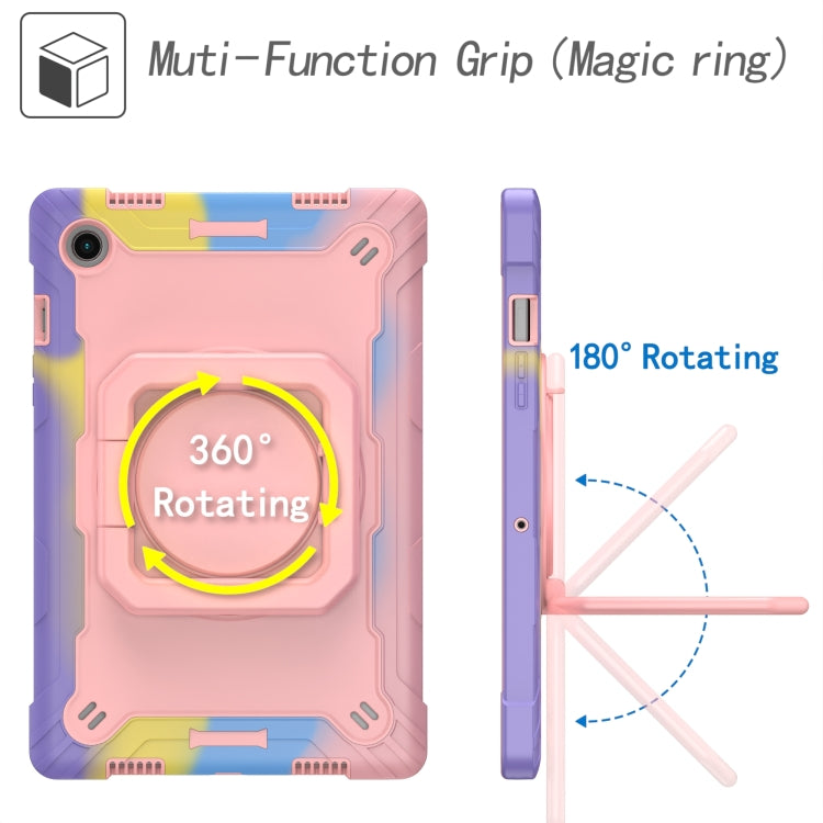 For Samsung Galaxy Tab A8 10.5 2021 Silicone + PC Bracelet Holder Tablet Case(Bright Rose Gold) by bashfashion