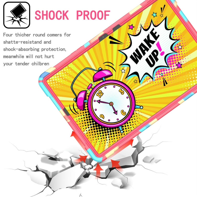 For Samsung Galaxy Tab S7 / S8 Silicone + PC Bracelet Holder Tablet Case(Camouflage + Rose Red) by bashfashion