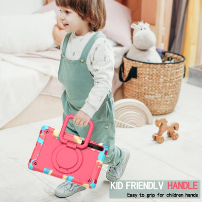 For Samsung Galaxy Tab S7 / S8 Silicone + PC Bracelet Holder Tablet Case(Camouflage + Rose Red) by bashfashion