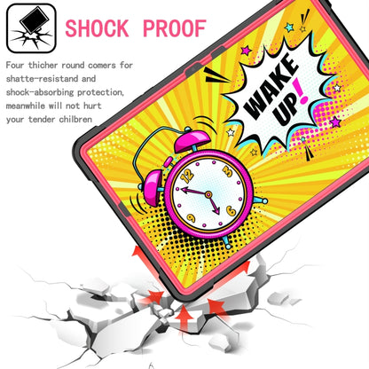 For Samsung Galaxy Tab S7 / S8 Silicone + PC Bracelet Holder Tablet Case(Black + Rose Red) by bashfashion