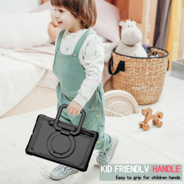 For Samsung Galaxy Tab S7 / S8 Silicone + PC Bracelet Holder Tablet Case(Black) by bashfashion