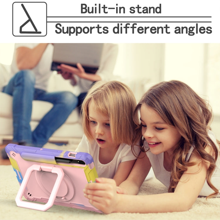 For Samsung Galaxy Tab S7 / S8 Silicone + PC Bracelet Holder Tablet Case(Bright Rose Gold) by bashfashion