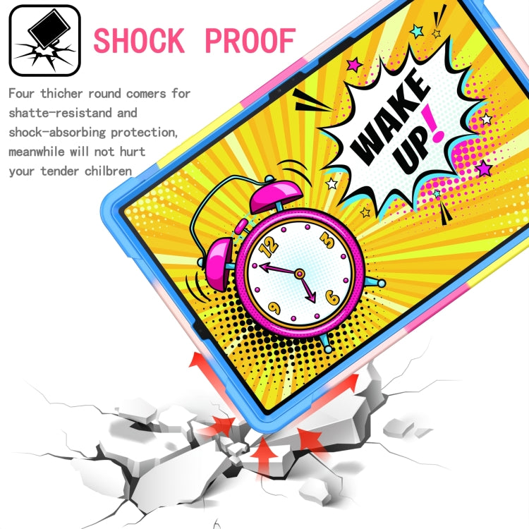 For Samsung Galaxy Tab S7+ / S8+ / S7 FE Silicone + PC Bracelet Holder Tablet Case(Camouflage + Blue) by bashfashion