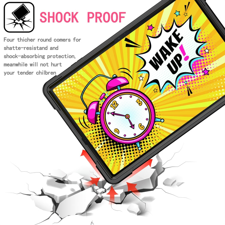 For Samsung Galaxy Tab S7+ / S8+ / S7 FE Silicone + PC Bracelet Holder Tablet Case(Black + Blue) by bashfashion