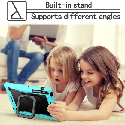 For Samsung Galaxy Tab S7+ / S8+ / S7 FE Silicone + PC Bracelet Holder Tablet Case(Mint Green + Black) by bashfashion