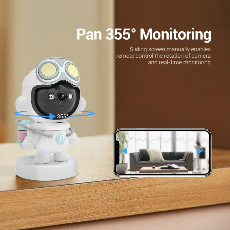 ESCAM PT211 Motion Detection & Tracking 2MP Sound Alarm Cloud Storage Two-way Audio Night Vision WiFi Camera, Plug Type:US Plug by ESCAM