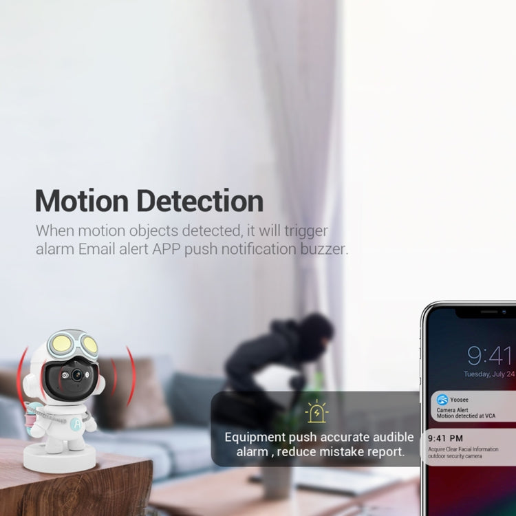 ESCAM PT211 Motion Detection & Tracking 2MP Sound Alarm Cloud Storage Two-way Audio Night Vision WiFi Camera, Plug Type:US Plug by ESCAM