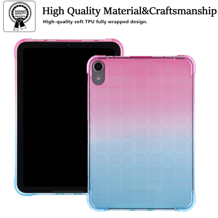 For iPad 2025 / 2022 Square Gradient TPU Tablet Case(Pink Gradient Green) by bashfashion