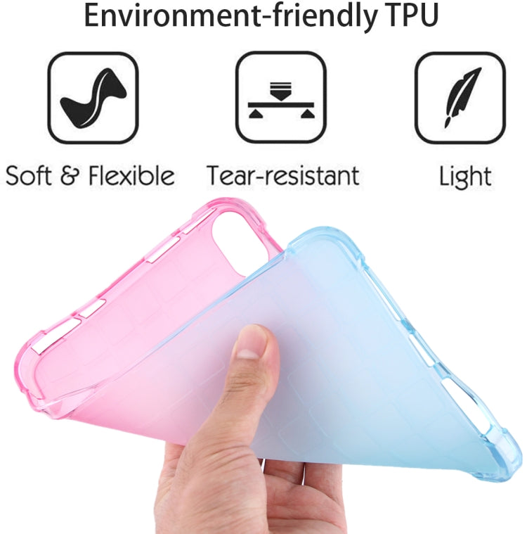 For iPad 2025 / 2022 Square Gradient TPU Tablet Case(Pink Gradient Green) by bashfashion