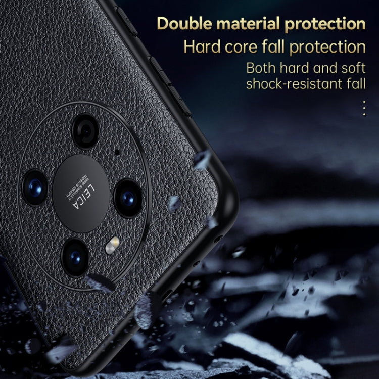 For Huawei Mate 40 SULADA Invisible Bracket Leather Back Cover Phone Case(Black) by SULADA