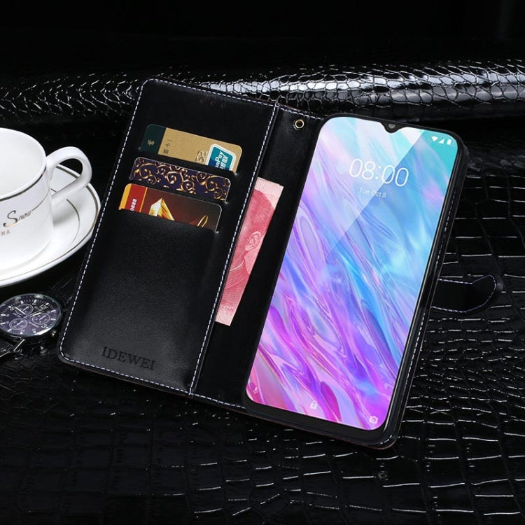 For ZTE Blade 20 Smart idewei Crocodile Texture Horizontal Flip Leather Case with Holder & Card Slots & Wallet(Black) by idewei