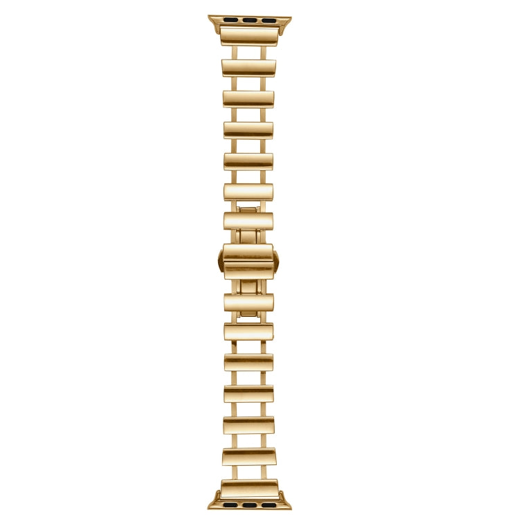 Hollow Stainless Steel Watch Band For Apple Watch Ultra 49mm / Series 8&7 45mm / SE 2&6&SE&5&4 44mm(Gold) by bashfashion
