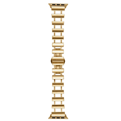 Hollow Stainless Steel Watch Band For Apple Watch Ultra 49mm / Series 8&7 45mm / SE 2&6&SE&5&4 44mm(Gold) by bashfashion