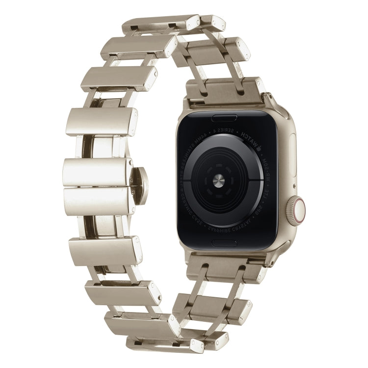 Hollow Stainless Steel Watch Band For Apple Watch Ultra 49mm / Series 8&7 45mm / SE 2&6&SE&5&4 44mm(Starlight) by bashfashion