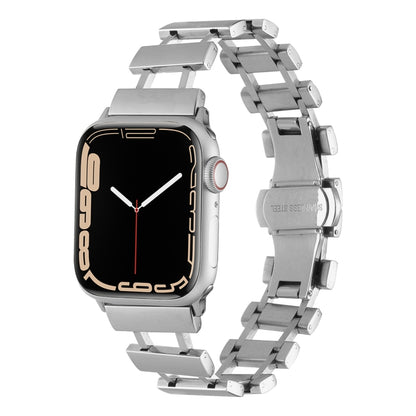 Hollow Stainless Steel Watch Band For Apple Watch Ultra 49mm / Series 8&7 45mm / SE 2&6&SE&5&4 44mm(Silver) by bashfashion