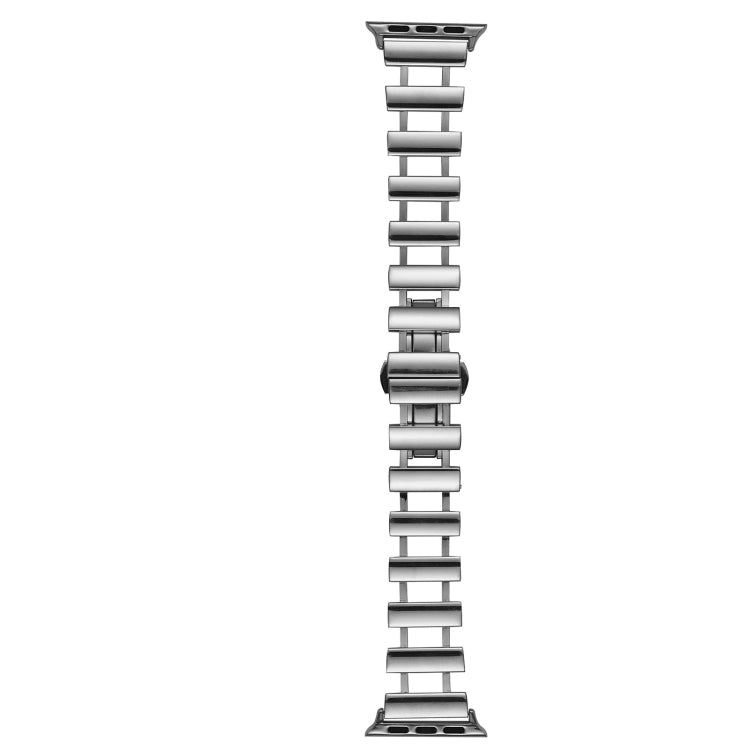 Hollow Stainless Steel Watch Band For Apple Watch Ultra 49mm / Series 8&7 45mm / SE 2&6&SE&5&4 44mm(Silver) by bashfashion