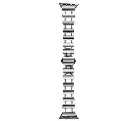 Hollow Stainless Steel Watch Band For Apple Watch Ultra 49mm / Series 8&7 45mm / SE 2&6&SE&5&4 44mm(Silver) by bashfashion