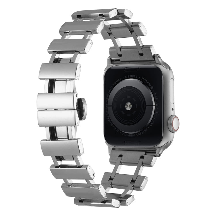 Hollow Stainless Steel Watch Band For Apple Watch Ultra 49mm / Series 8&7 45mm / SE 2&6&SE&5&4 44mm(Silver) by bashfashion