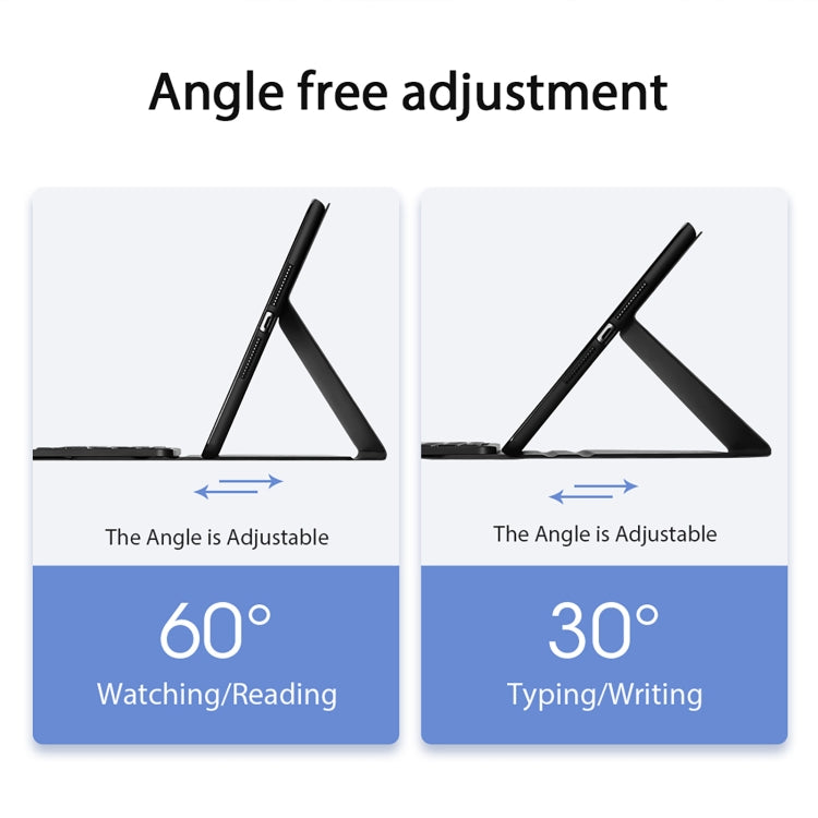 For iPad 10th Gen 10.9 2022 DUX DUCIS TK Series Bluetooth Keyboard Leather Case with Touchpad & Smart Sleep Function(Black) by DUX DUCIS