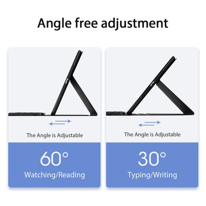 For iPad 10th Gen 10.9 2022 DUX DUCIS TK Series Bluetooth Keyboard Leather Case with Touchpad & Smart Sleep Function(Black) by DUX DUCIS