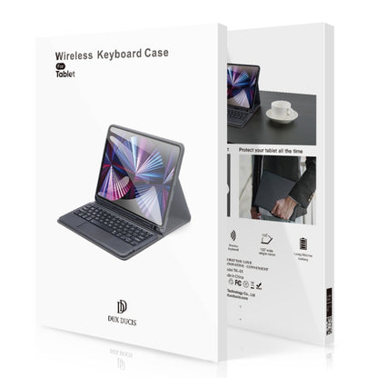 For iPad 10th Gen 10.9 2022 DUX DUCIS TK Series Bluetooth Keyboard Leather Case with Touchpad & Smart Sleep Function(Black) by DUX DUCIS