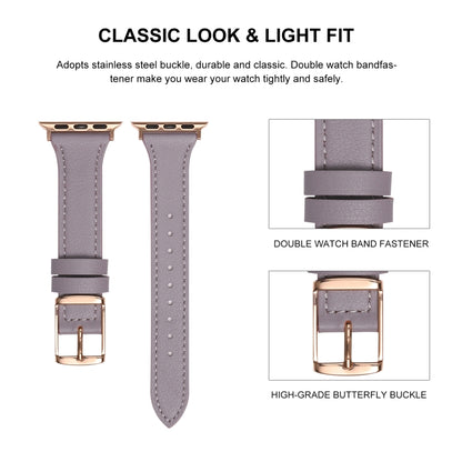 Genuine Leather Breathable Watch Band For Apple Watch Series 8&7 45mm / SE 2&6&SE&5&4 44mm / 3&2&1 42mm(Brown) by bashfashion