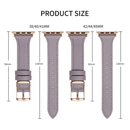 Genuine Leather Breathable Watch Band For Apple Watch Series 8&7 45mm / SE 2&6&SE&5&4 44mm / 3&2&1 42mm(Brown) by bashfashion