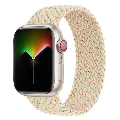 Nylon Single-turn Braided Watch Band For Apple Watch Ultra 49mm&Watch Ultra 2 49mm / Series 9&8&7 45mm / SE 3&SE 2&6&SE&5&4 44mm / 3&2&1 42mm, Length:135mm(Starlight Colorful) by bashfashion