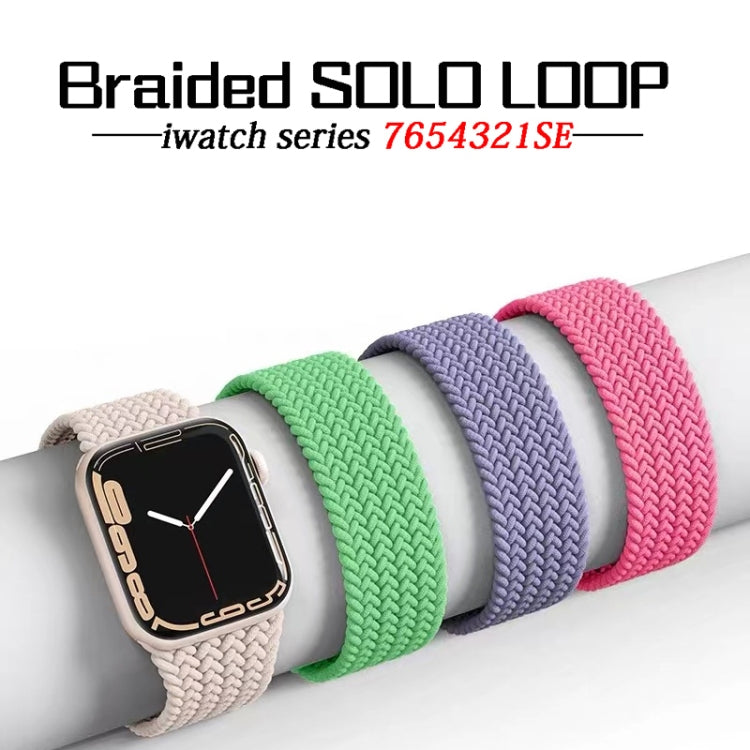 Nylon Single-turn Braided Watch Band For Apple Watch Ultra 49mm&Watch Ultra 2 49mm / Series 9&8&7 45mm / SE 3&SE 2&6&SE&5&4 44mm / 3&2&1 42mm, Length:135mm(W Black Red) by bashfashion