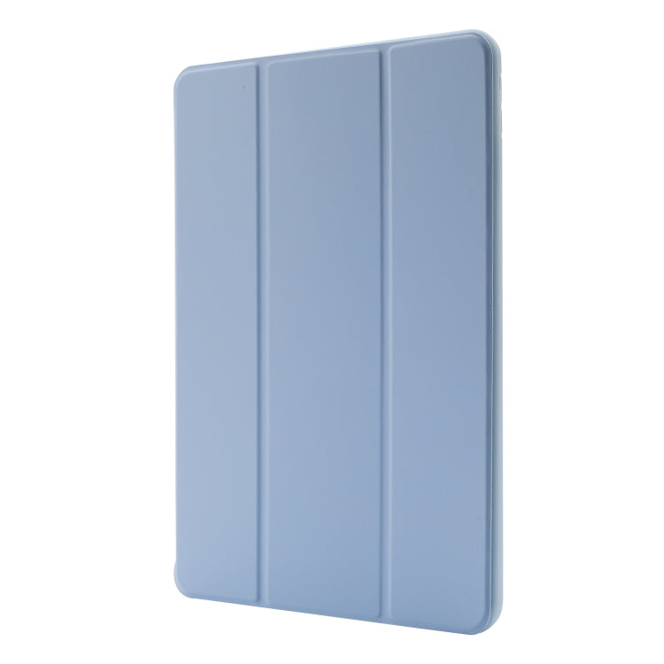 Skin Feel Pen Holder Tri-fold Tablet Leather Case For iPad 10.2 2019 / iPad 10.2 2020 / iPad Air 3 / iPad Pro 10.5(Light Blue) by bashfashion