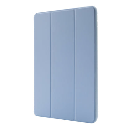 Skin Feel Pen Holder Tri-fold Tablet Leather Case For iPad 10.2 2019 / iPad 10.2 2020 / iPad Air 3 / iPad Pro 10.5(Light Blue) by bashfashion